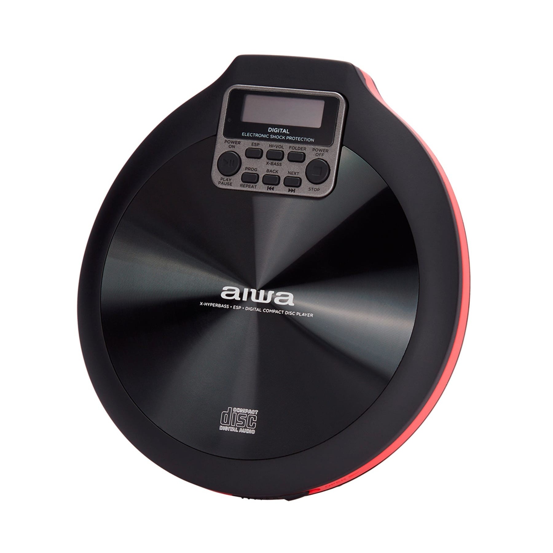 Aiwa Walk Rojo / Reproductor De Cd Mp3