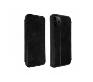 Akashi Funda Folio Con Estand De Cuero Negro / Apple Iphone