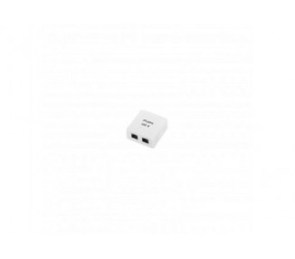 Roseta Lanberg De Superficie Cat.6 Ftp 2X Toma Rj45 Blanco