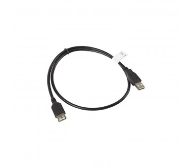 Cable Alargador Lanberg Usb 2.0 Macho Hembra 0.7M Negro