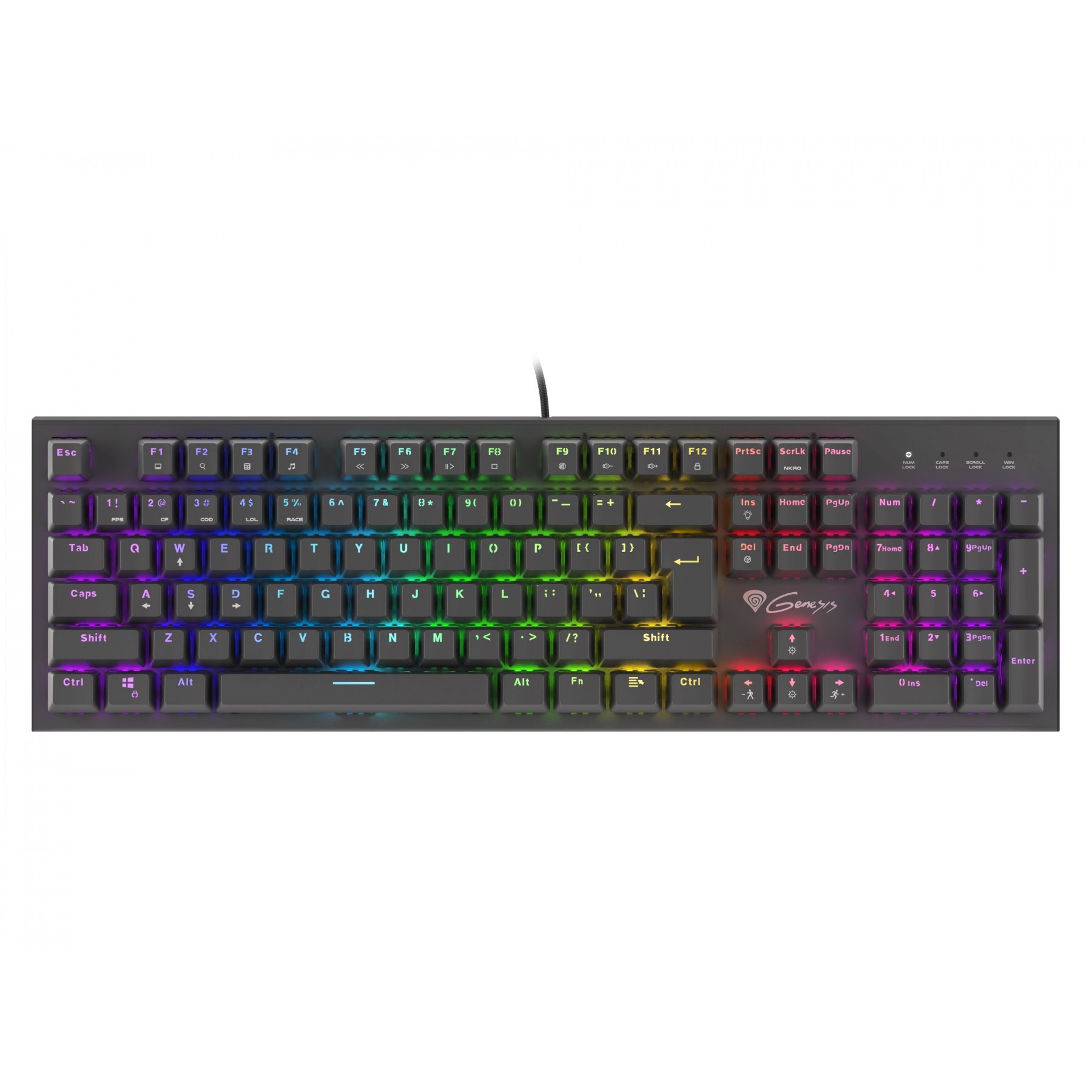 Teclado Gaming Genesis Thor 300 Red Swicth Rgb