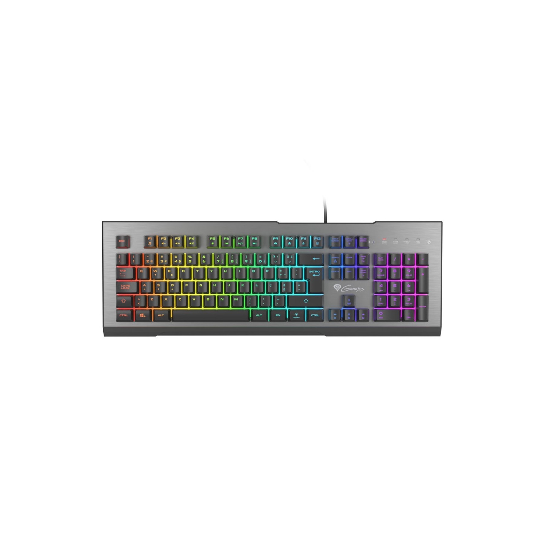 Teclado Gaming Genesis Rhod 500 Rgb Portugues Backlight Prog