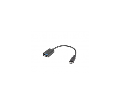 Adaptador Lanberg Otg Usb Micro(M) 2.0 A Usb - A(H) 15 Cm Ne