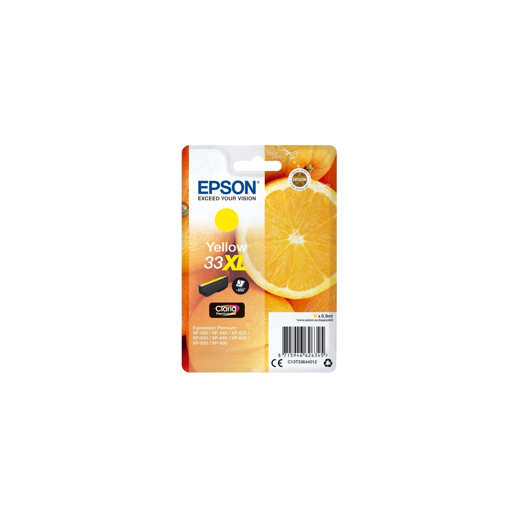 Cartucho Tinta Epson T336440 Xl Amarillo Xp350*Xp630 - Xp635