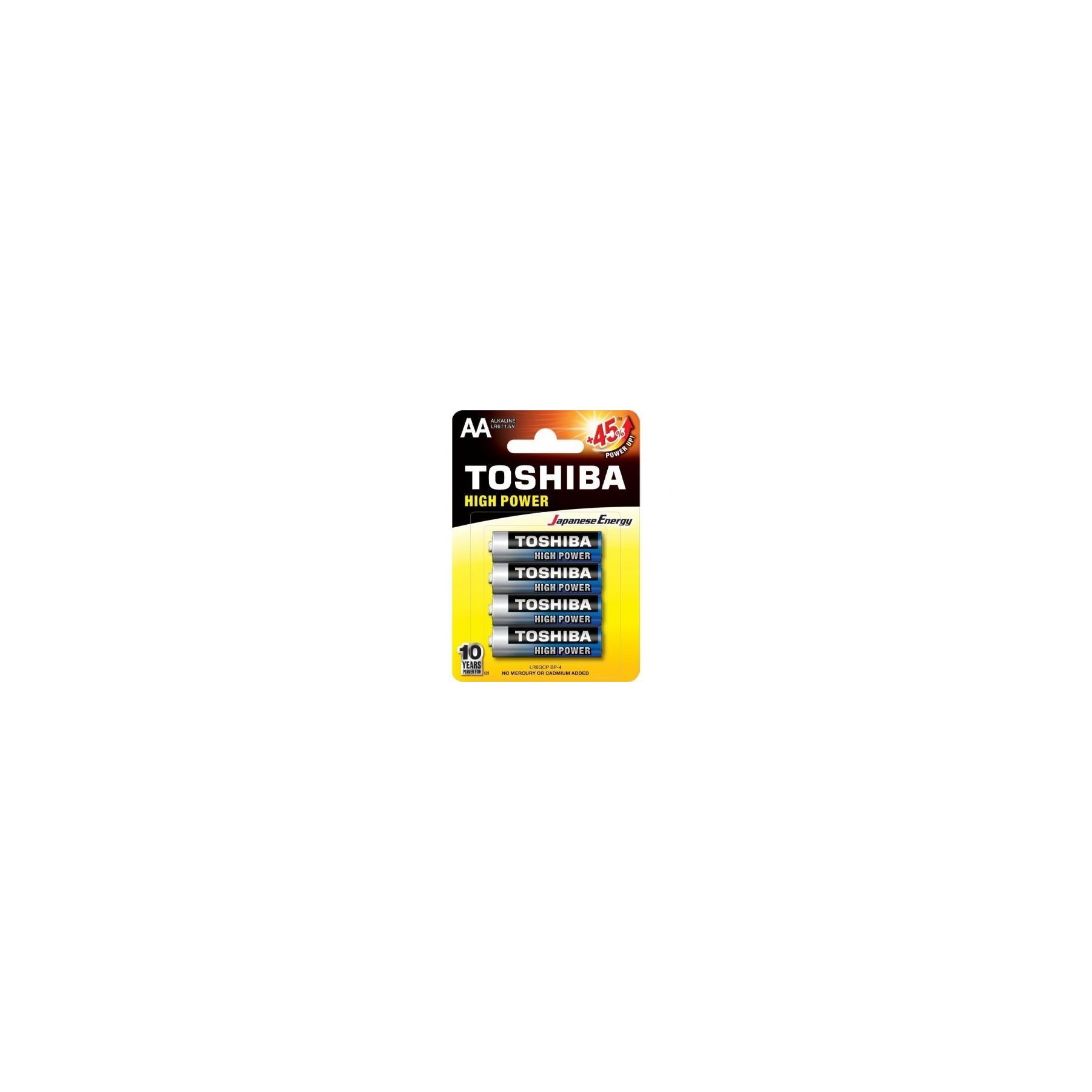 Pack De 4 Pilas Aa Toshiba High Power Lr6/ 1.5V/ Alcalinas