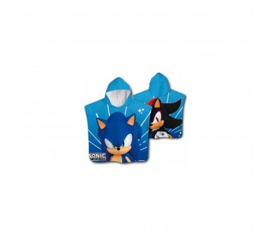 Poncho Toalla Sonic The Hedgehog Microfibra