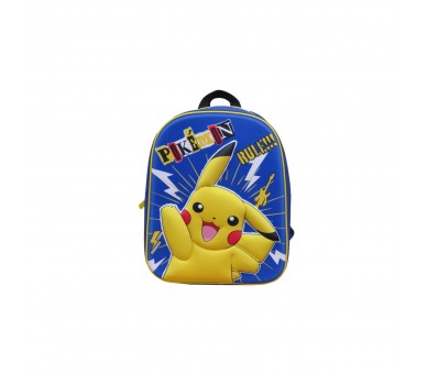 Mochila 3D Pikachu Pokemon 30Cm