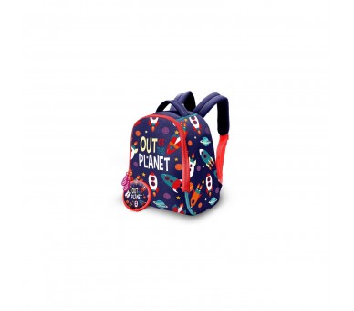 Mochila + Monedero Out Planet Neopreno 25Cm 4 Unidades