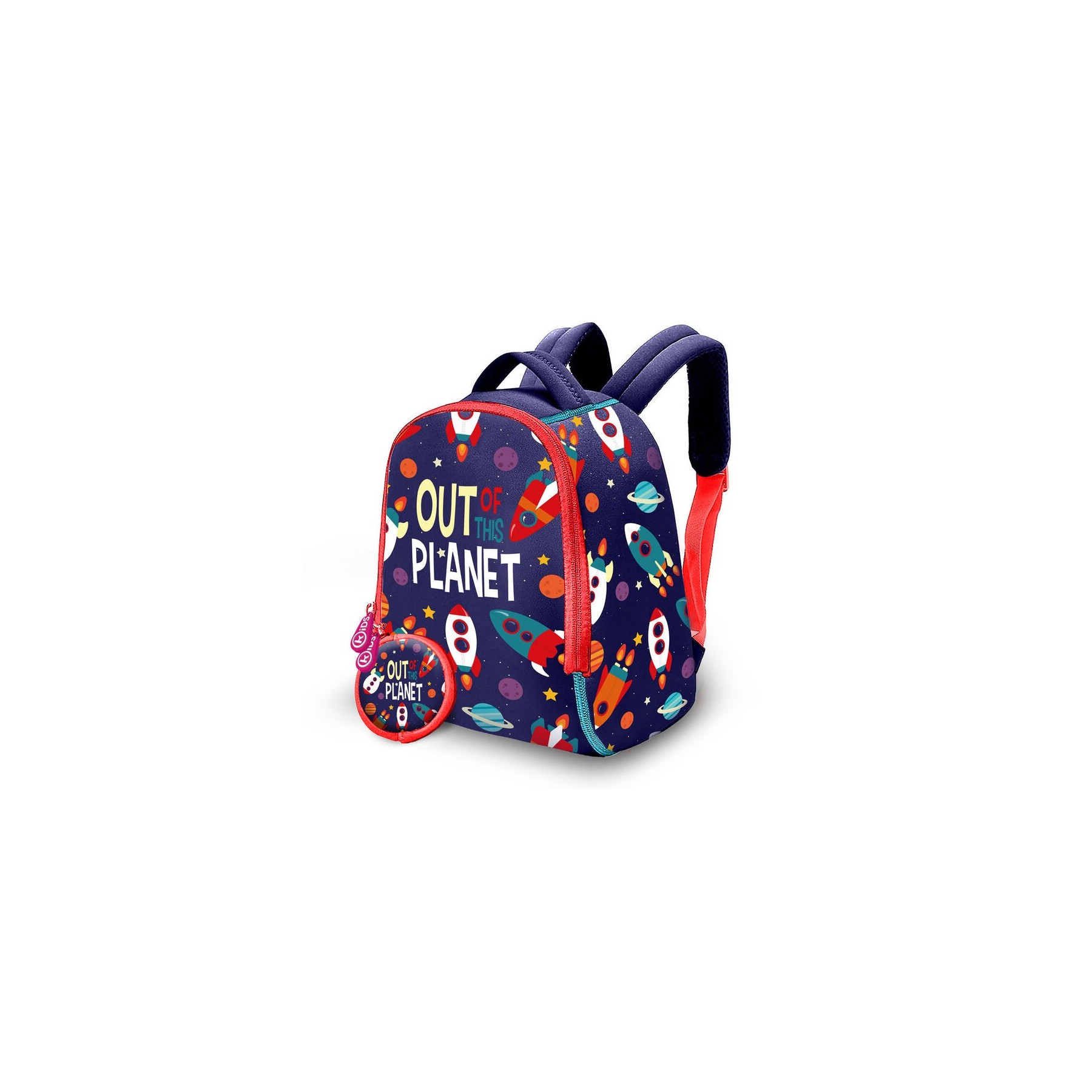 Mochila + Monedero Out Planet Neopreno 25Cm 4 Unidades