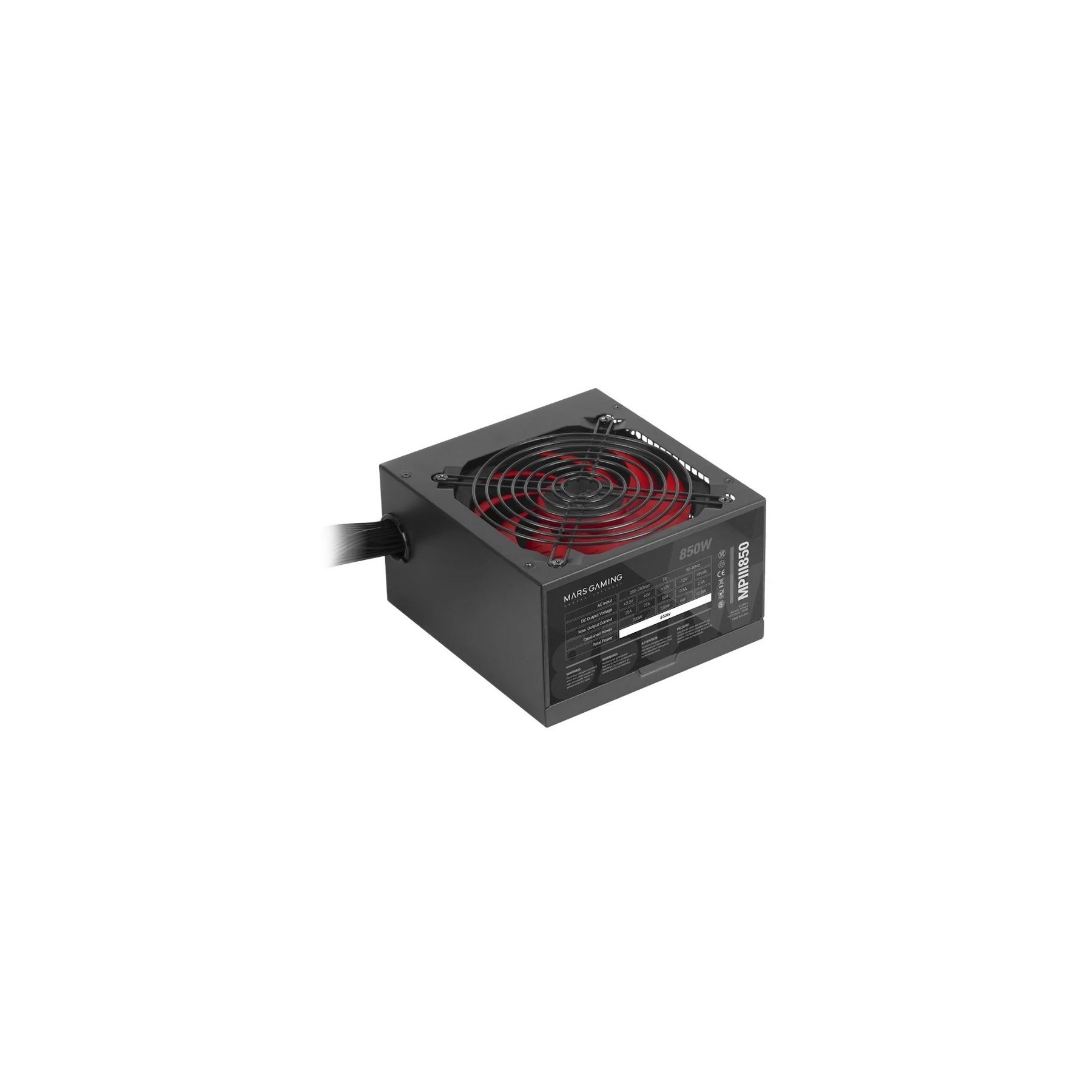 Mars Gaming Psu Mpiii 850W, 85% Ef, Smd Silent