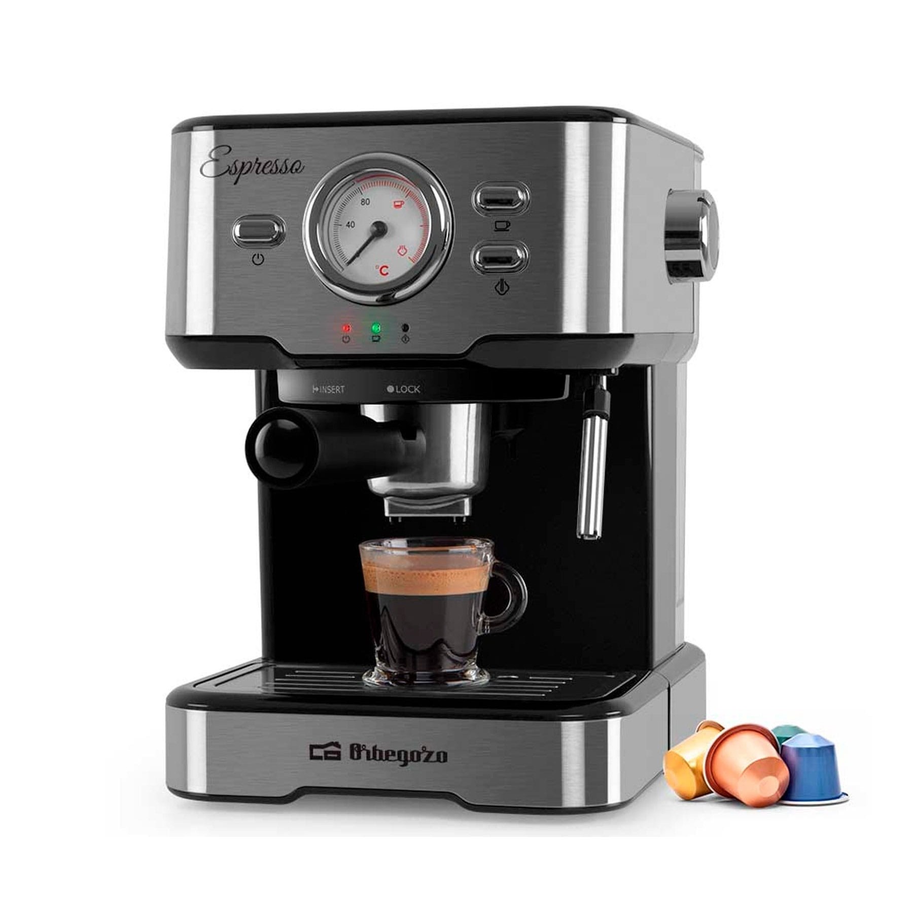 Cafetera Expreso Orbegozo Ex 5500/ 1100W/ 20 Bares