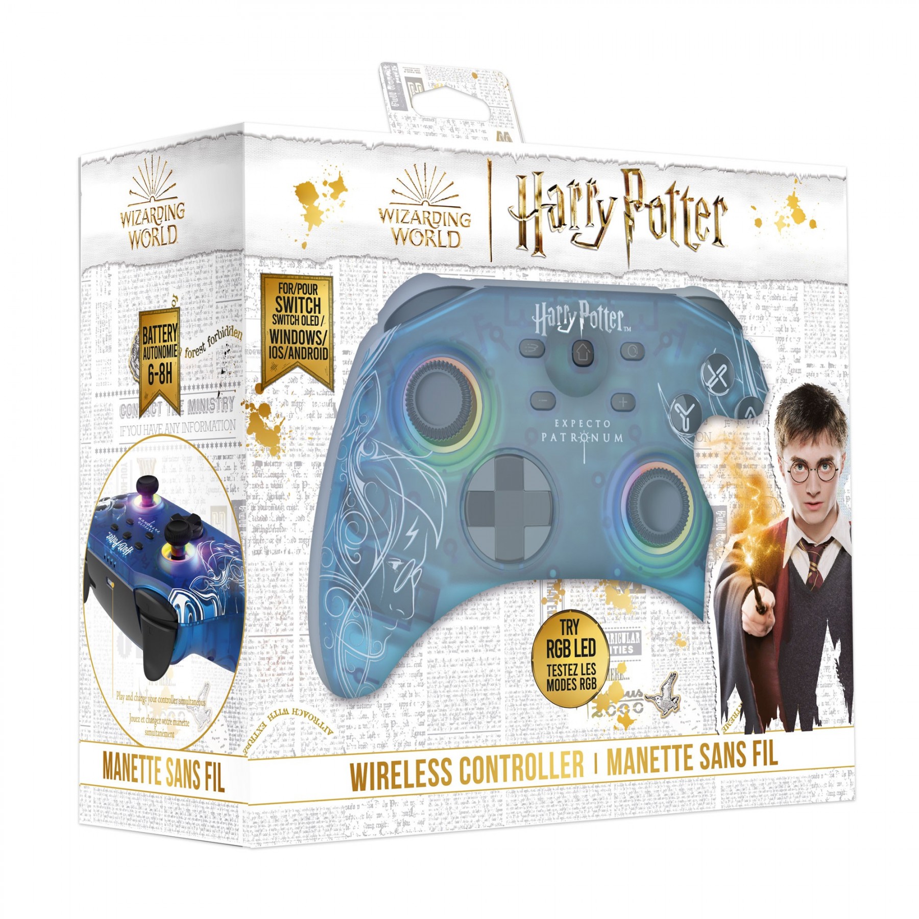 Mando Inalambrico Harry Potter - Patronus Traslucido Switch