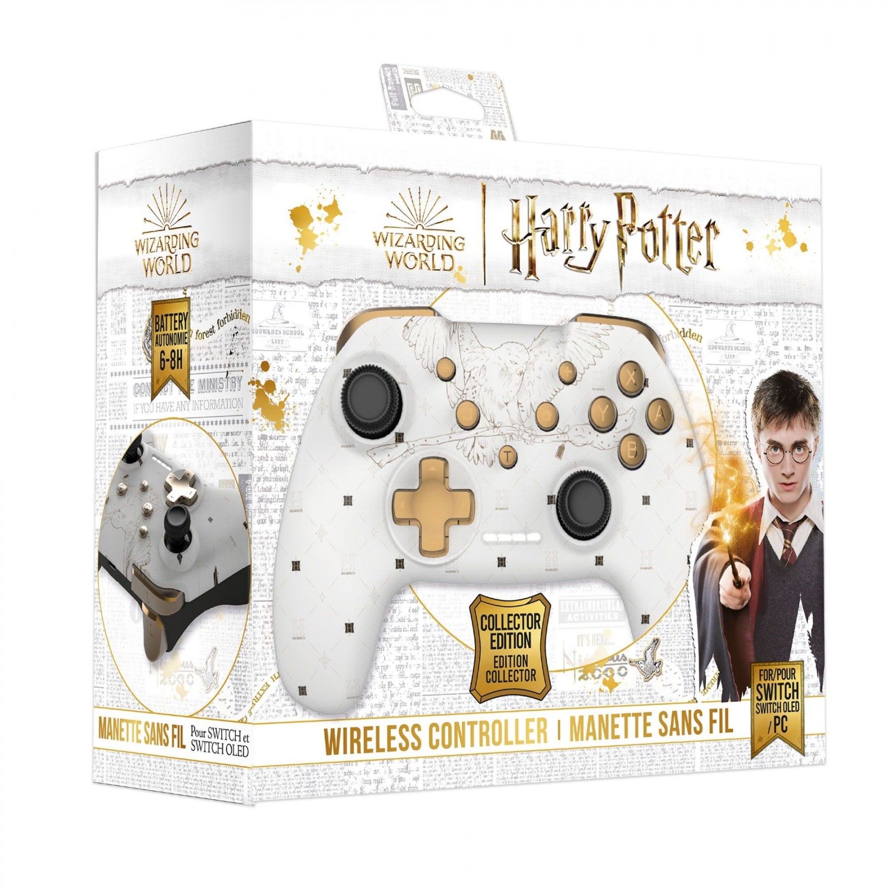 Mando Inalambrico Harry Potter - Hedwig Blanco Switch