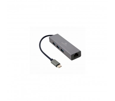 Adaptador De Red Gembird Usb-C Gigabit Con Concentrador Usb