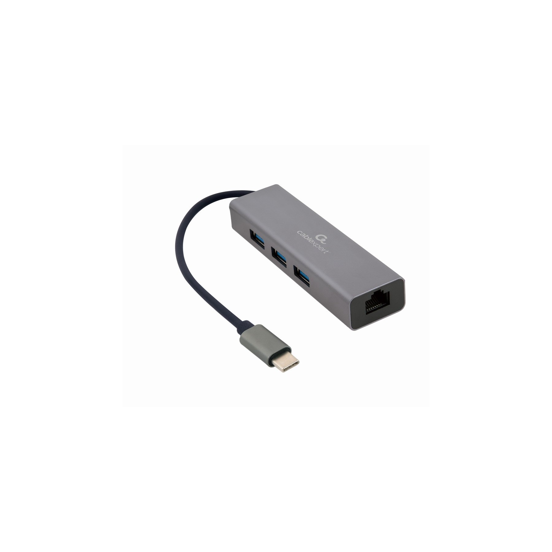 Adaptador De Red Gembird Usb-C Gigabit Con Concentrador Usb