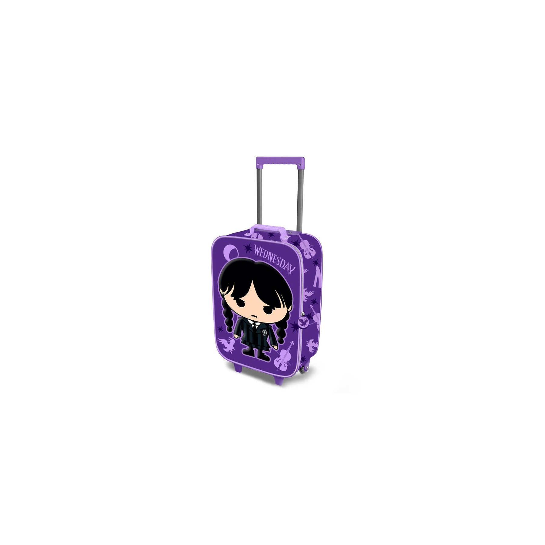 Maleta Trolley 3D Chibi Miercoles