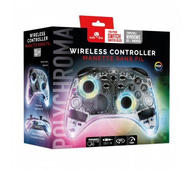 Wireless Controller Transparente con LED Freaks & Geeks Swit