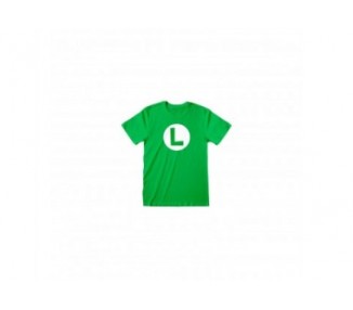 Camiseta Luigi Badge Super Mario Bros Adulto