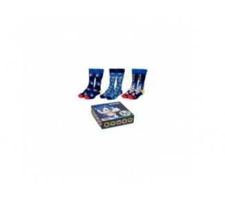 Set 3 Calcetines Sonic The Hedgehog Adulto