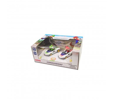 Set 2 Coches Pull Speed Mario + Yoshi Mario Kart