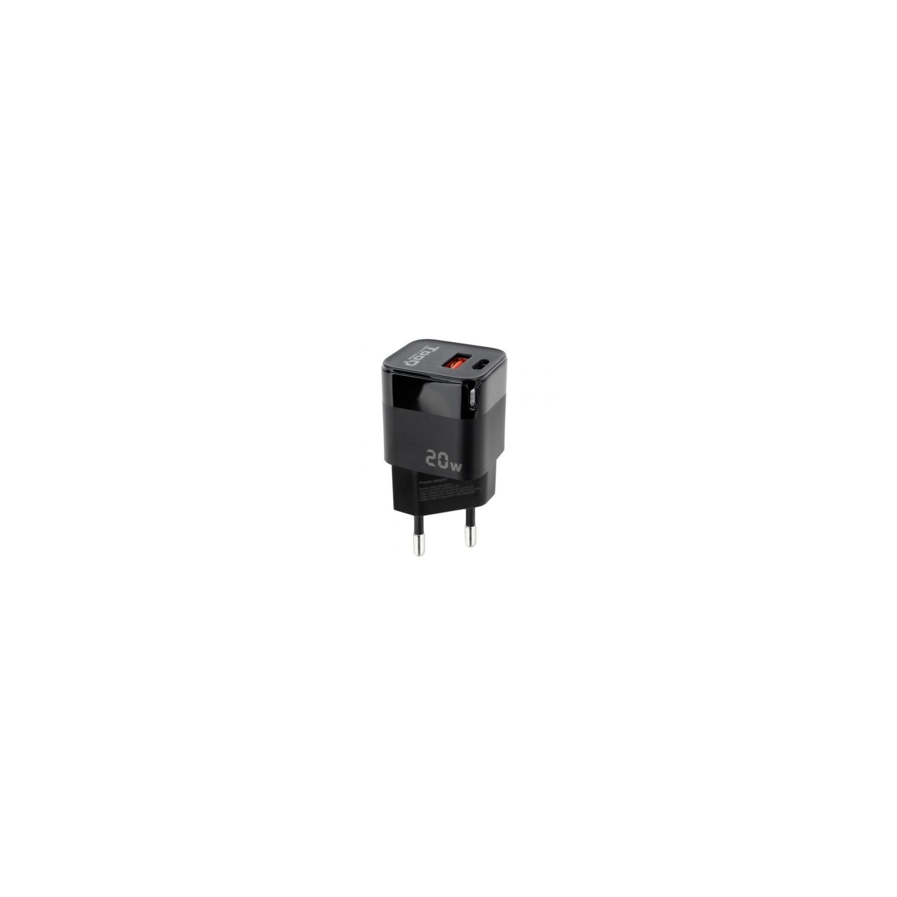 Cargador De Pared Tooq Tqwc-Qcpd20/ 1Xusb Tipo-C/ 1Xusb/ 20W