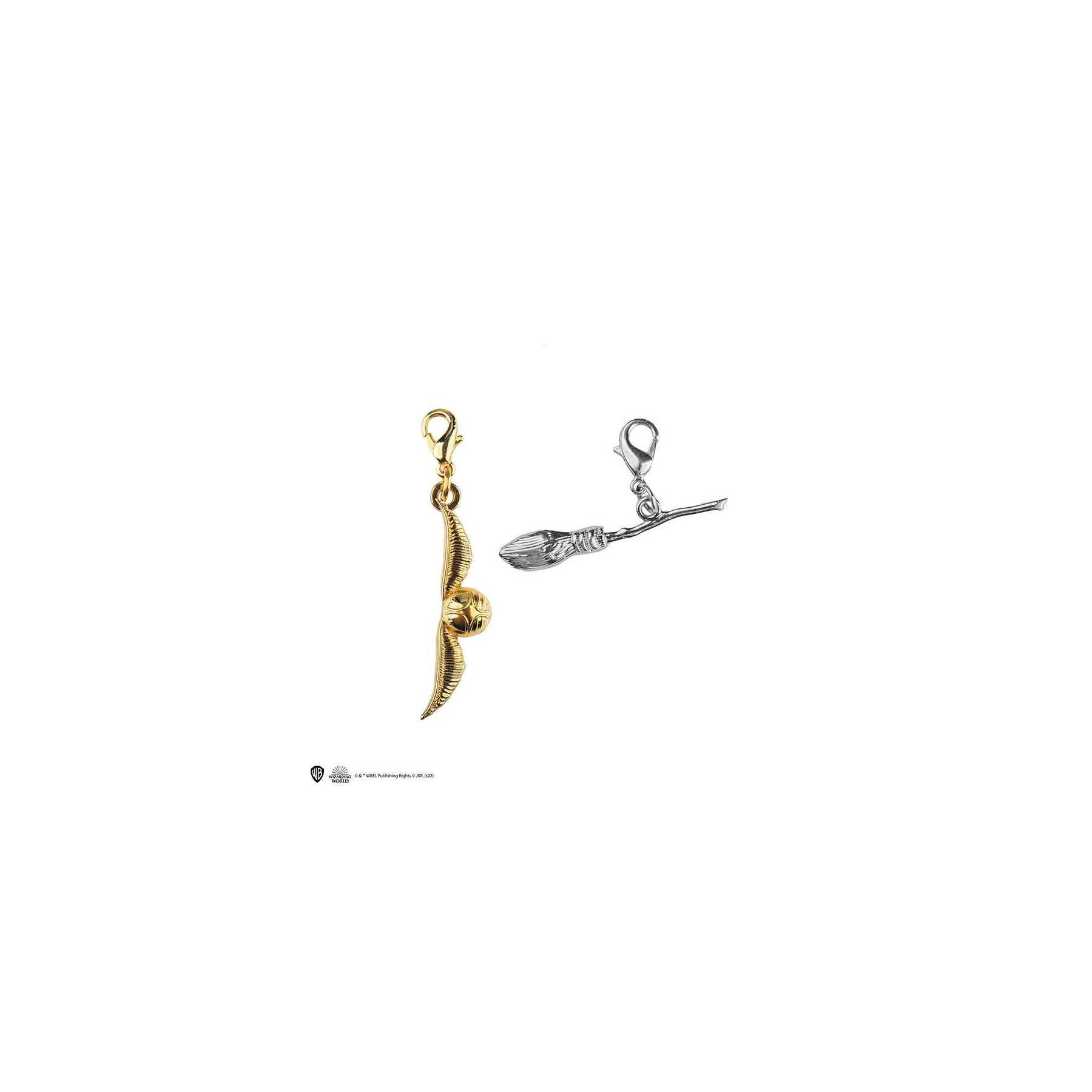 Set De 2 Charms Quidditch (Snitch Dorada Y Escoba)