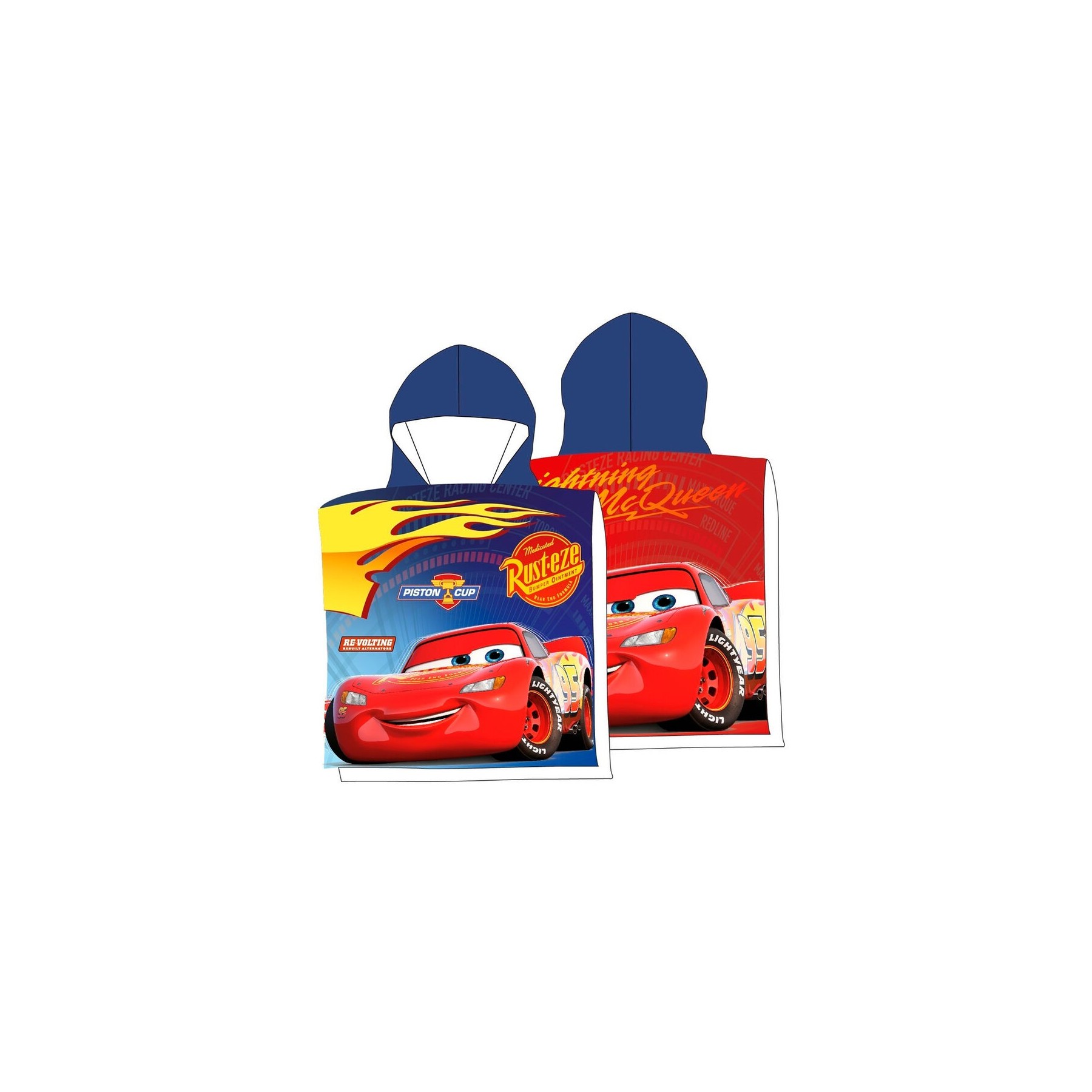 Poncho Toalla Cars Disney Microfibra 10 Unidades