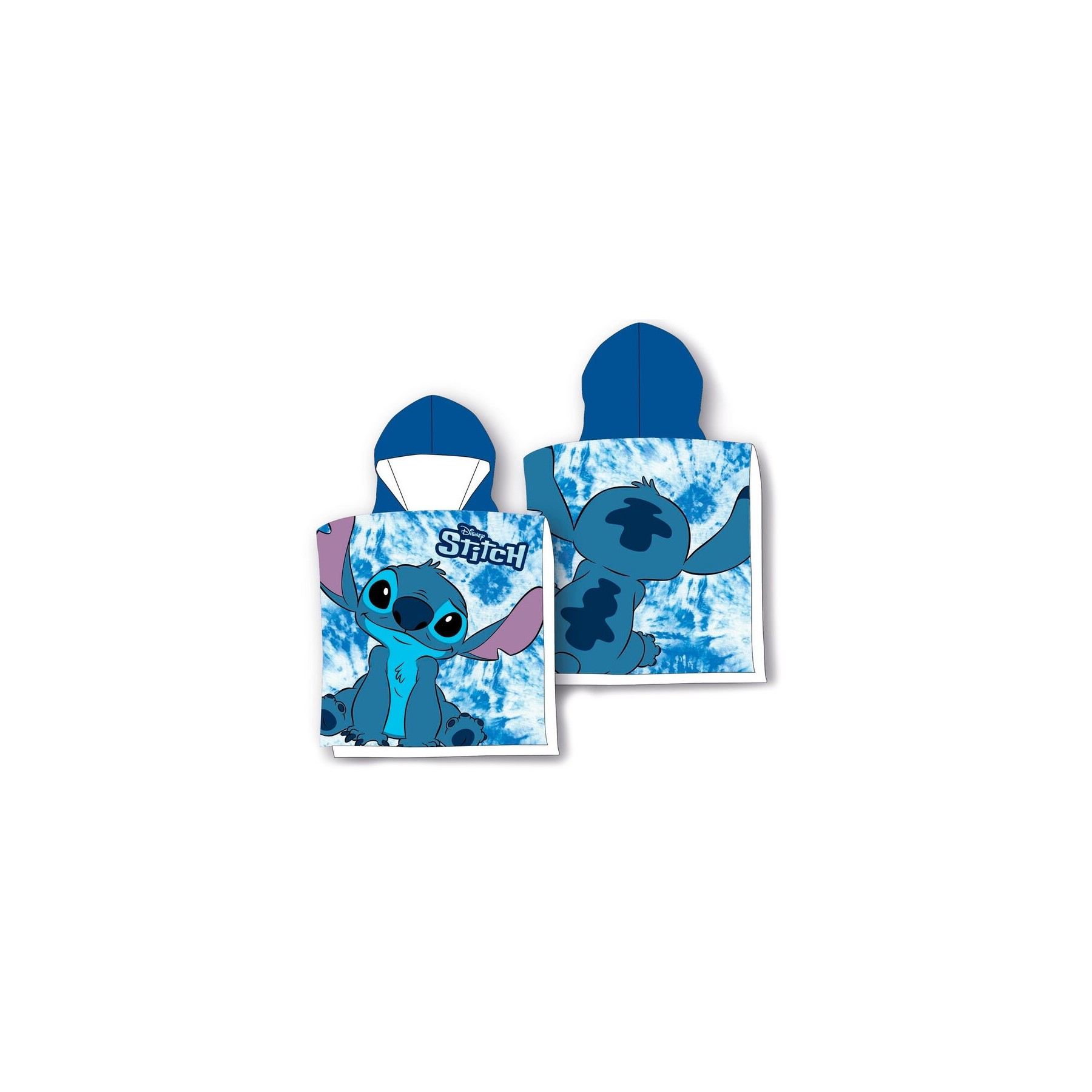 Poncho Toalla Stitch Disney Microfibra 10 Unidades