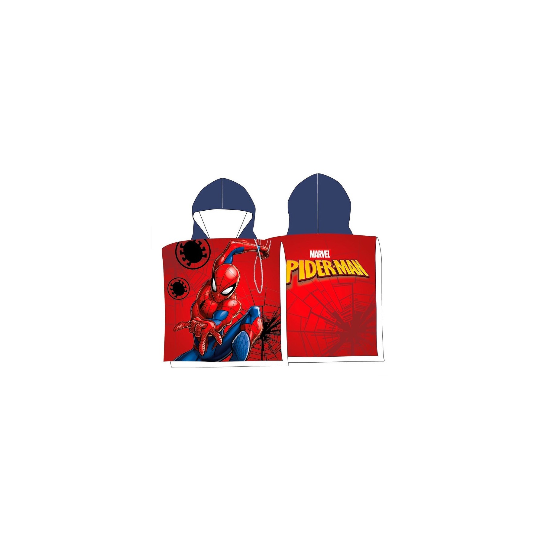 Poncho Toalla Spiderman Marvel Algodon 10 Unidades