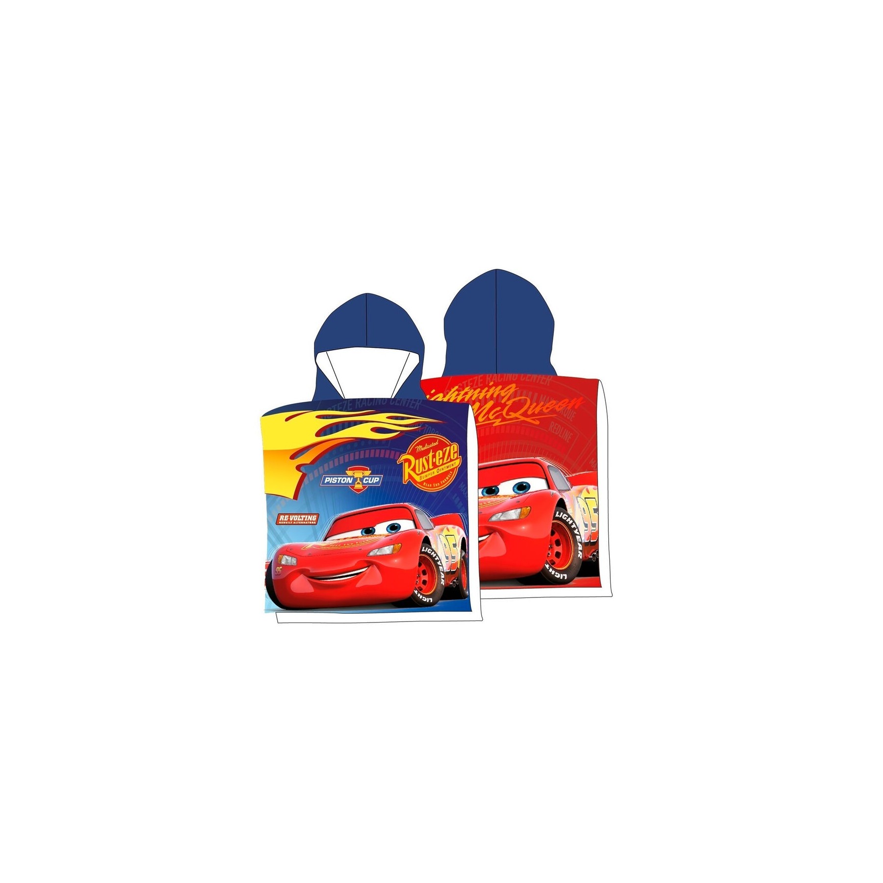 Poncho Toalla Cars Disney Algodon 10 Unidades