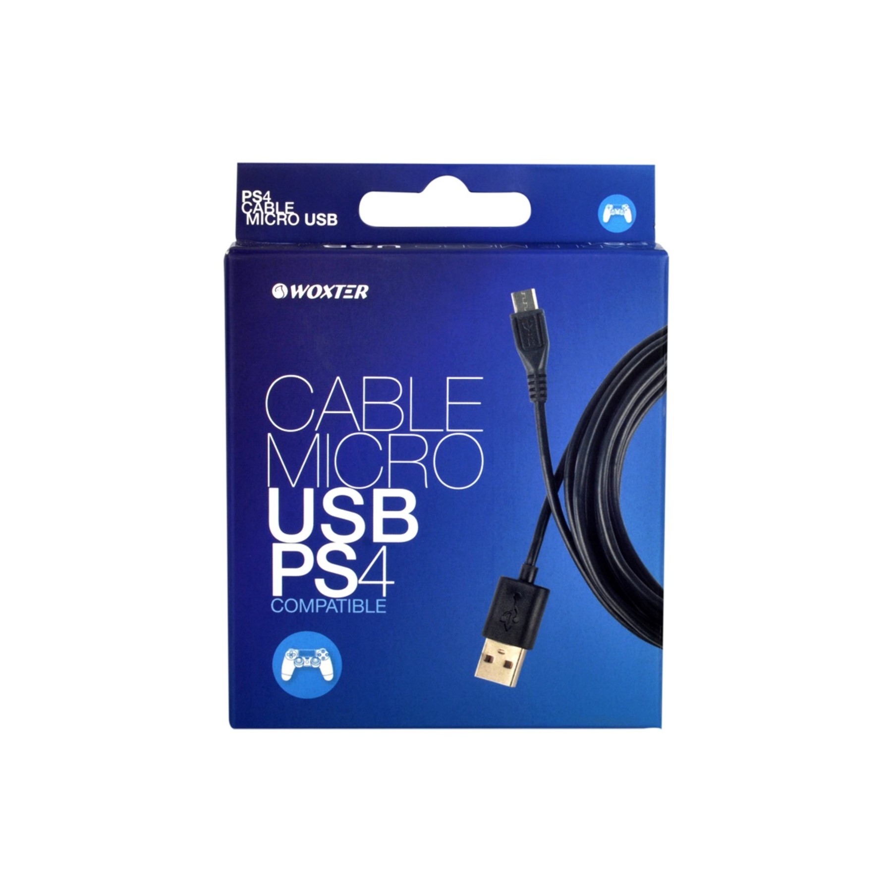 Cable Micro USB to USB Black Woxter Ps4