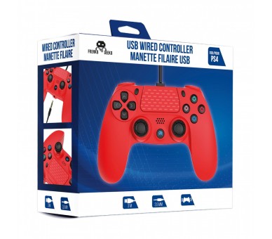 Mando con Cable Rojo Freaks & Geeks Ps4