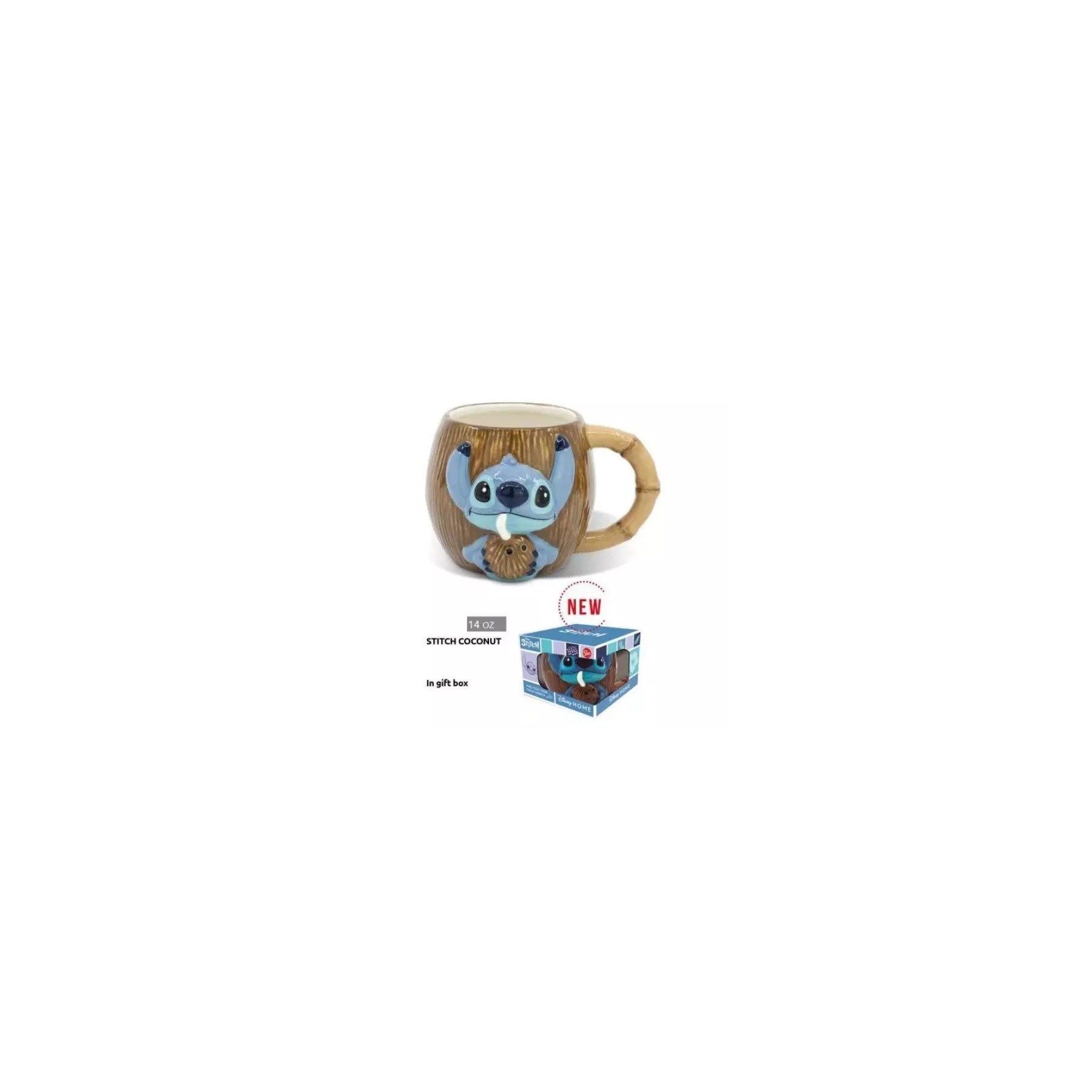 Taza Ceramica 3D  420Ml Stitch Coconut