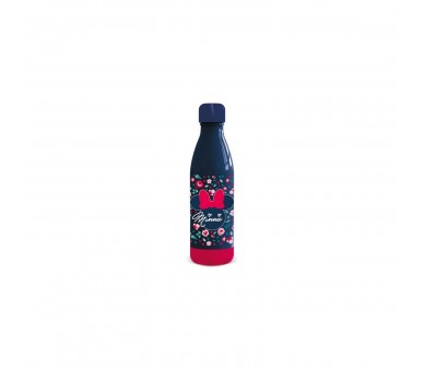 Botella De Plástico Minnie Mouse Flores 660 Ml