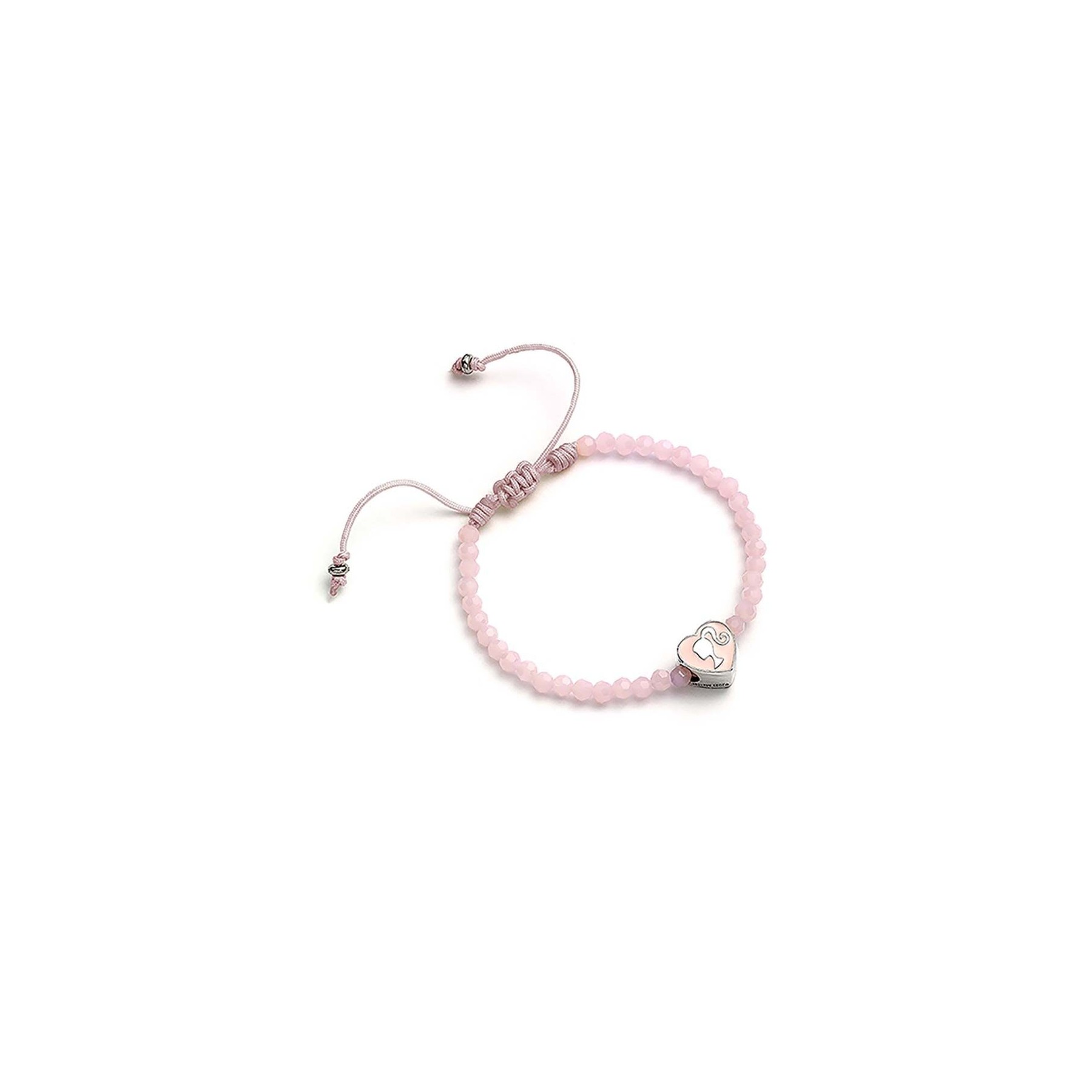 Pulsera De Perlas Rosas Con Silueta De Barbie En Abalorio De