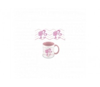 Taza Silueta Barbie Head Rosa 315Ml