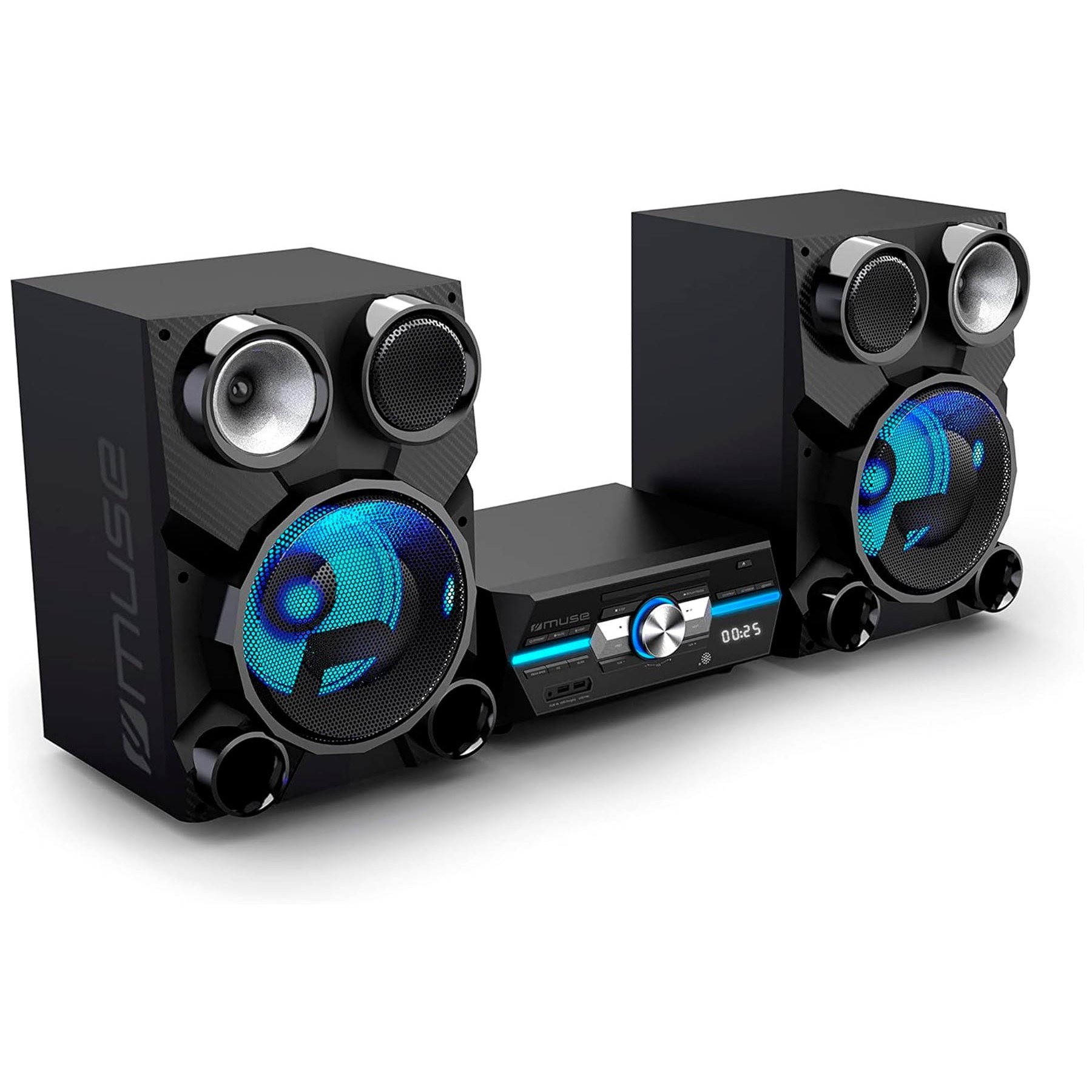 Muse M-80 Dj Black / Microcadena 300W Con Altavoces