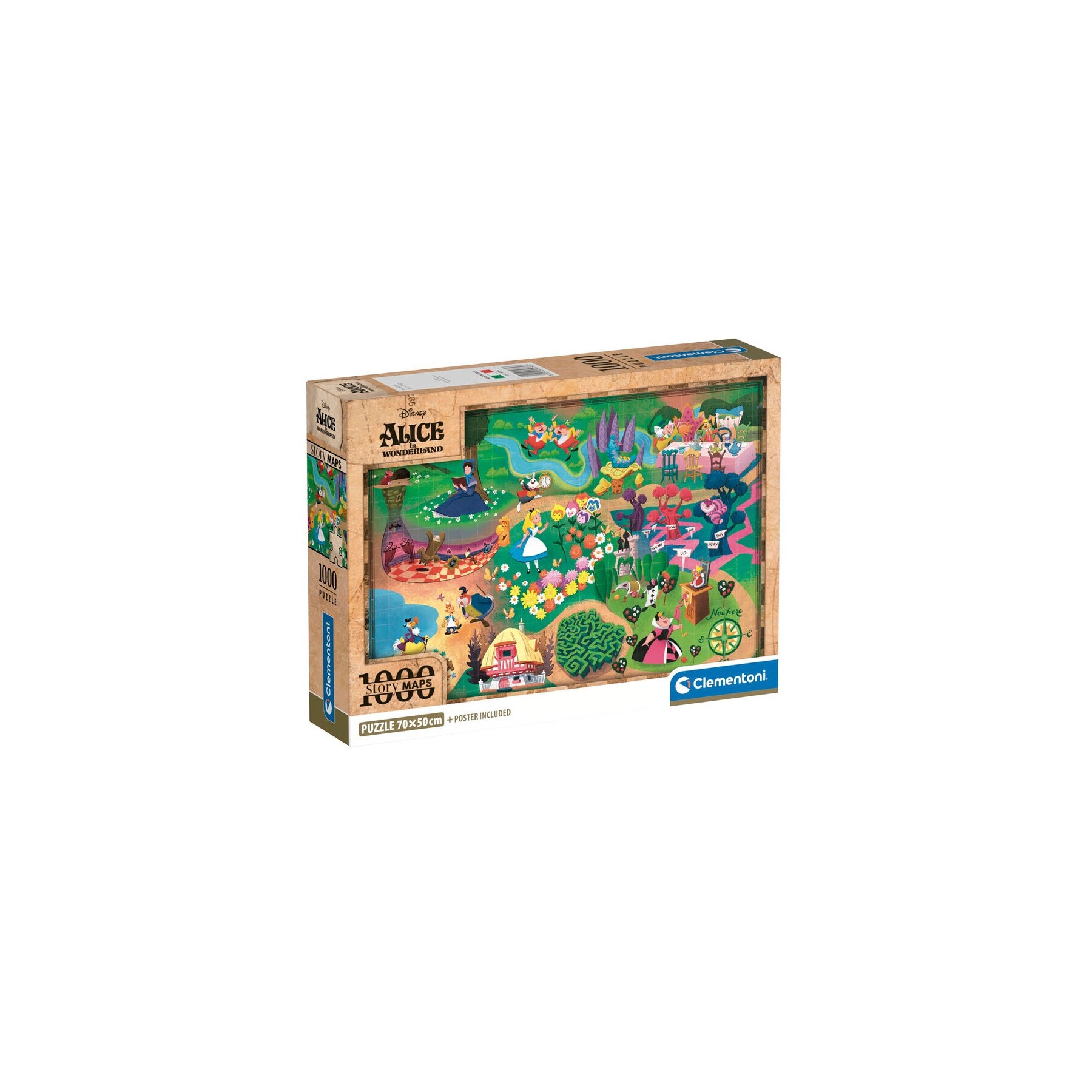 Puzzle Mapa Alicia En El Pais De Las Maravillas Disney 1000P