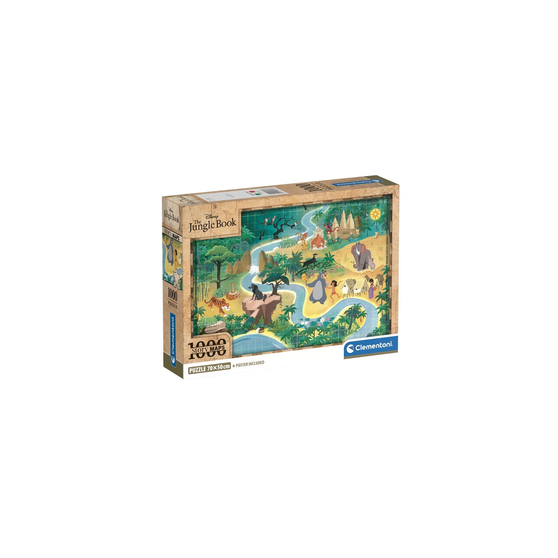 Puzzle Mapa El Libro De La Selva Disney 1000Pzs