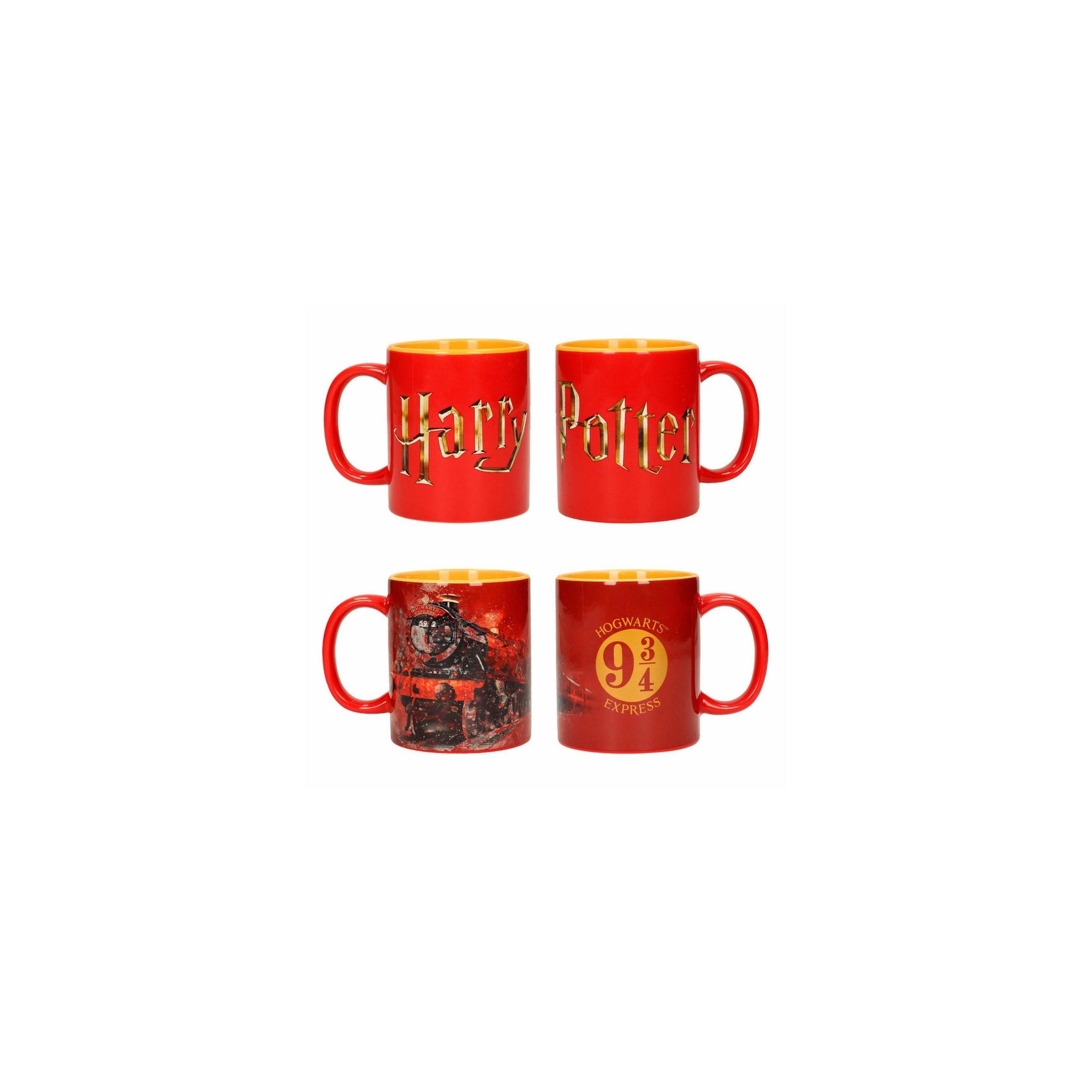 Set Tazas Logo Hogwarts Harry Potter