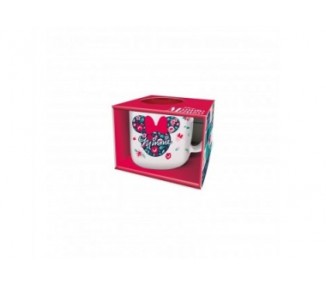 Taza De Desayuno Minnie Mouse Flores 400 Ml