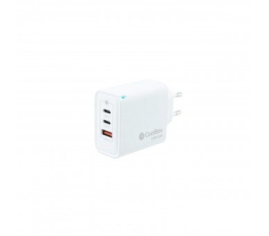 Cargador Usb De Pared Coolbox 65W 2 X Usb Tipo C - Usb Tipo