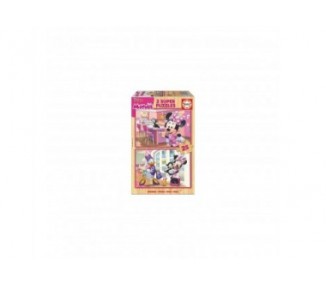 Puzzle Minnie And The Happy Helpers Disney Madera 2X25Pzs