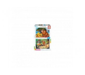 Puzzle Rey Leon + El Libro De La Selva Animals Disney 2X20Pz