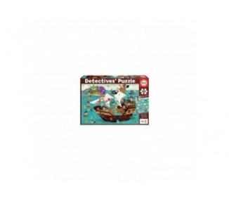 Puzzle Detectives Barco Pirata 50Pzs