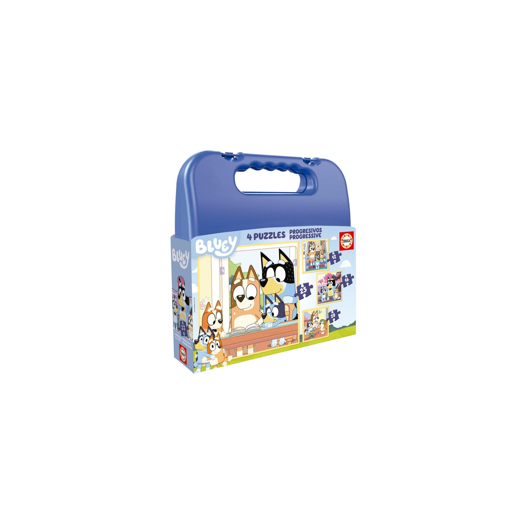 Puzzle Maleta Bluey 12-16-20-25Pzs