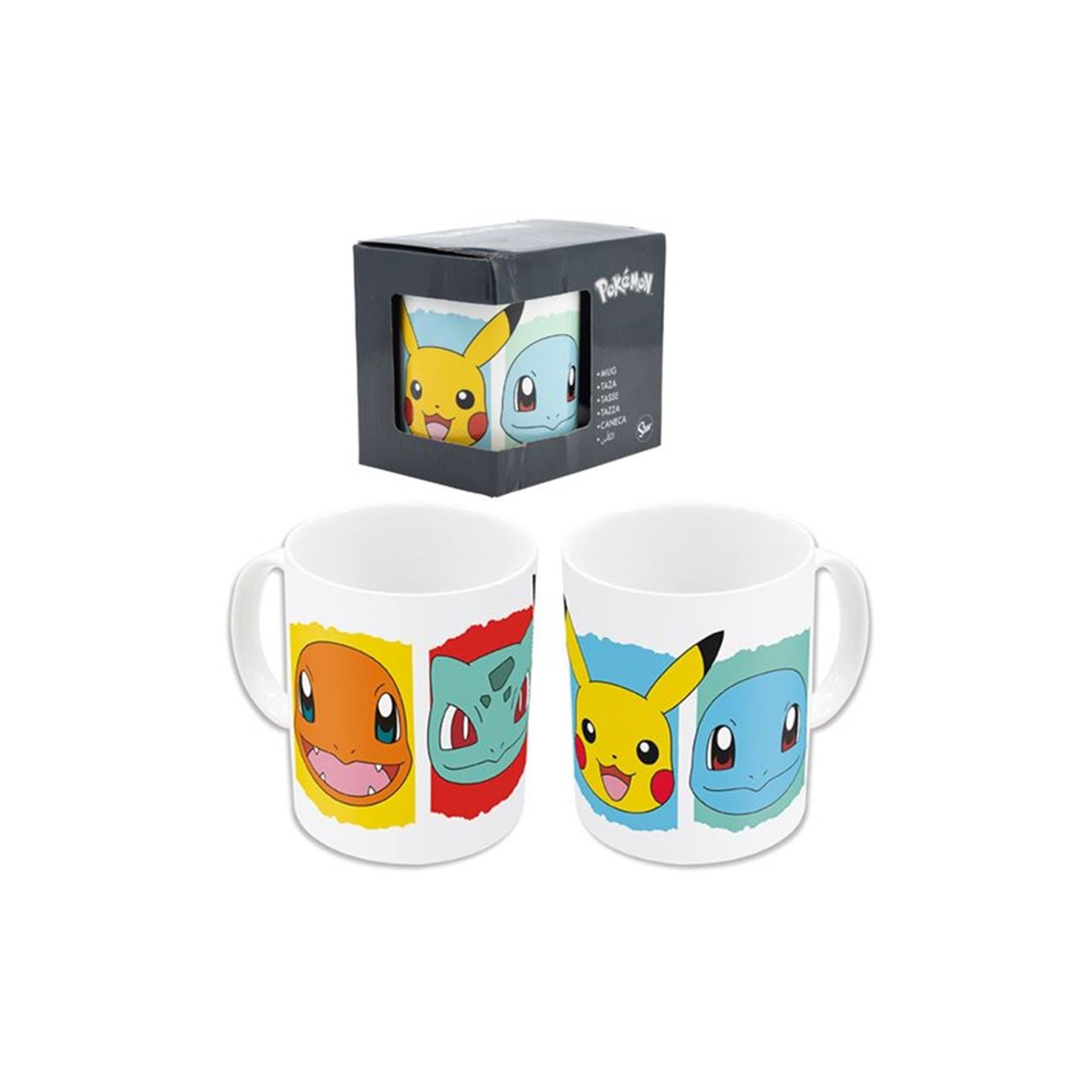 Taza 325ml Blanca Pokemon Personajes