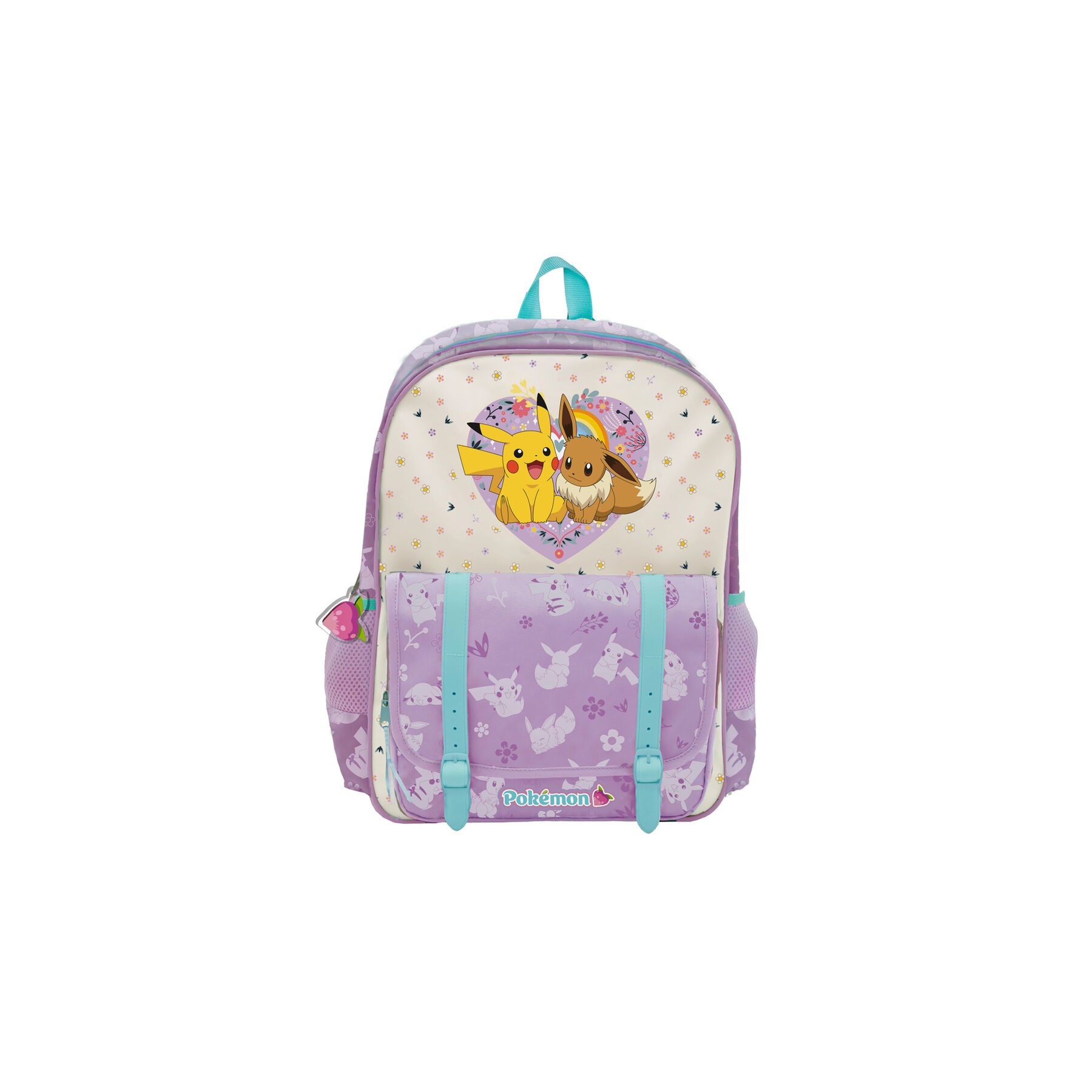 Mochila Flowers Pokemon 42Cm Adaptable