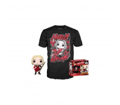 Set Figura Pop & Tee Dc Comics Escuadron Suicida Harley Quin