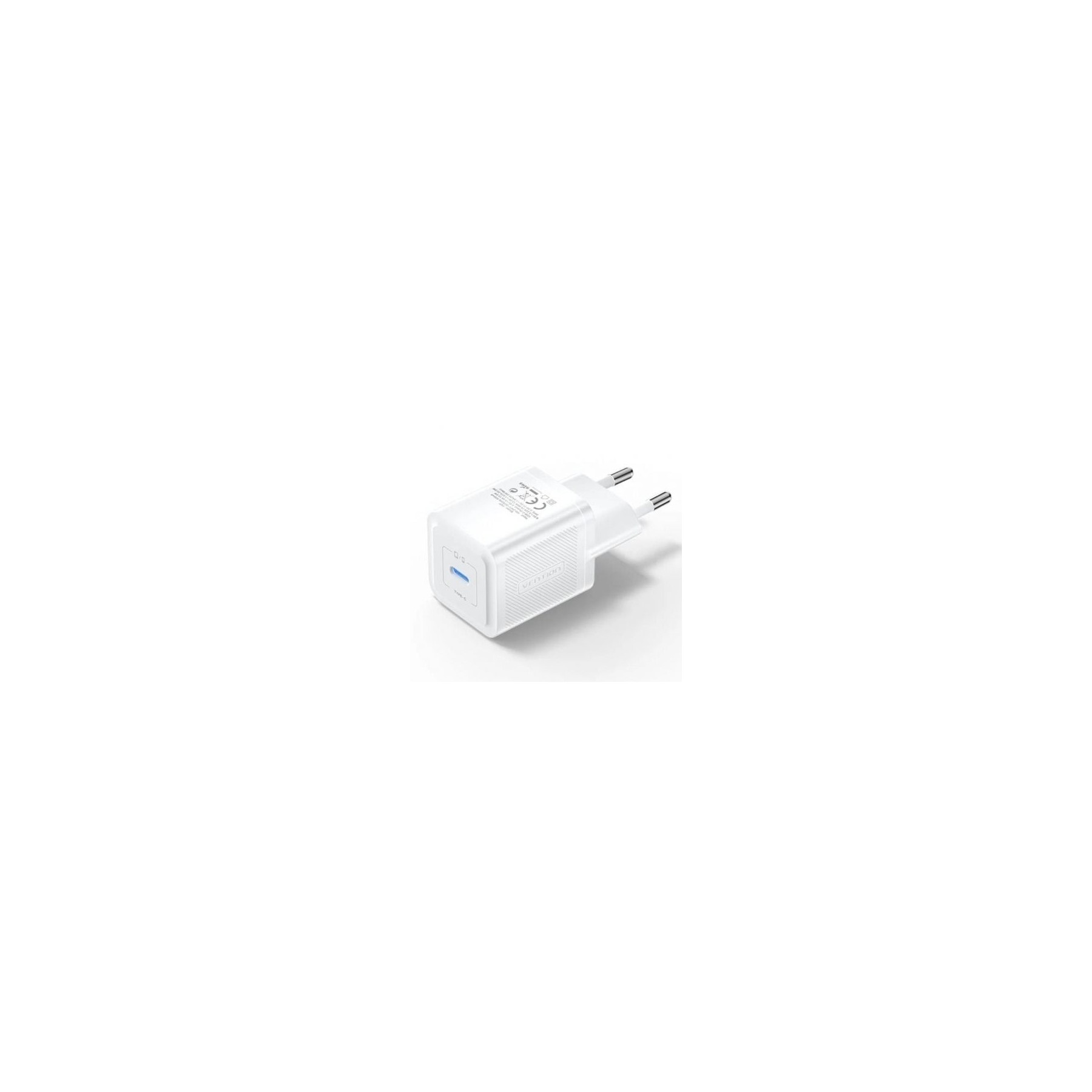 Cargador Gan De Pared Vention Fepw0-Eu/ 1Xusb Tipo-C/ 20W